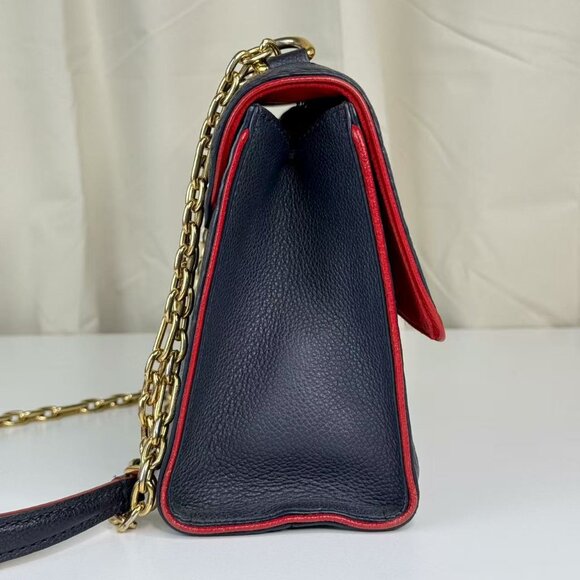 Louis Vuitton Empreinte Crossbody Bag Navy Blue with Red Trim & Gold Hardware - Picture 4 of 8